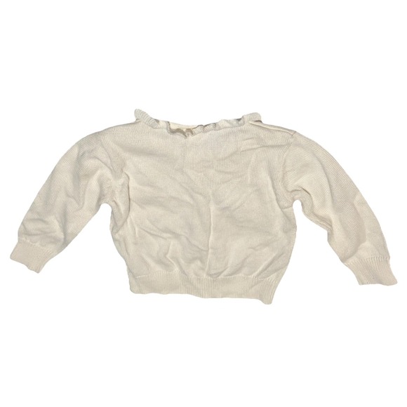 Hartstrings Sweater Size 3T Snowflake Beaded Sequin Girls White Holiday - Picture 3 of 5